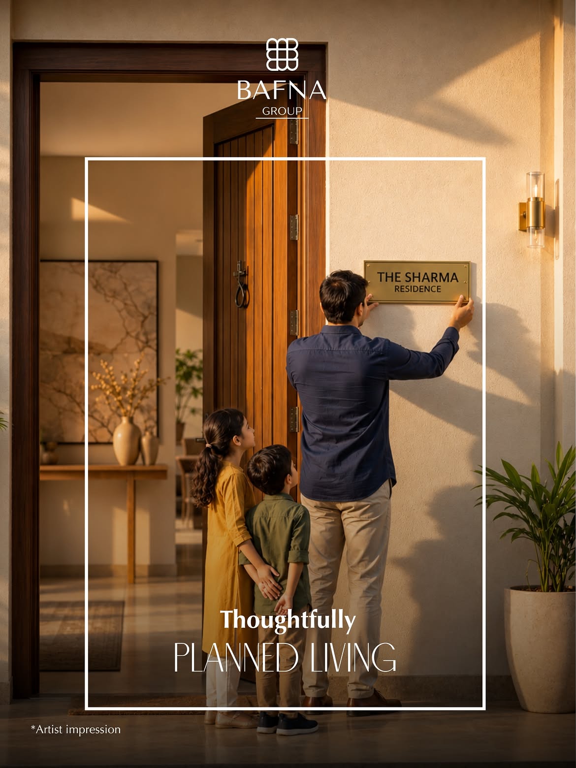 Some moments don’t need a celebration.Just a nameplate.The day your family name finds its place